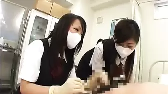 Japanese Latex Gloves Handjob
