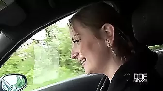 Hidden blowjob in the outdoors shows Suzie's big tits fucked hard