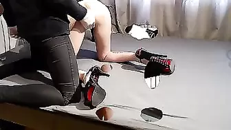 Corona infected girl is fisted and fucked by members of a biker gang