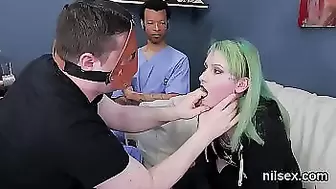 Flirty girl is brought in anal madhouse for awkward therapy
