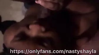 Ebony slut giving head