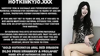 Hotkinkyjo anal Dragon dildo from mrhankey & prolapse