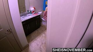 My Shocked Stepdaughter Gets Nailed Hard On The Toilet, Harder Then Her Fresh Bf. Ebony StepDaddy Laying Hard Core RoughPipe On Sheisnovember