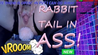 EPIC IN TOILET - WOW & NOW - BEHIND PLUG RABBIT TAIL IN PORNHUB THE BEST BUTT