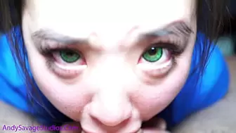 Green Eyes ORIENTAL NURSE deepthroat SELF PERSPECTIVE oral sex for her patient! @andregotbars