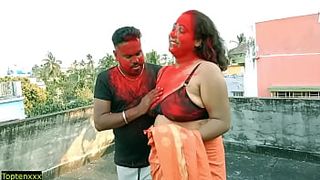 Lucky 18yrs Tamil man hard core sex with 2 Milf Bhabhi!! Best homemade threesome sex