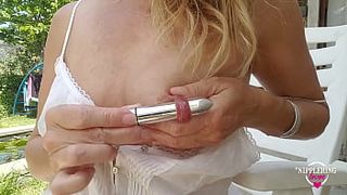nippleringlover nasty mom inserting 18mm vibrator in extreme stretched pierced nipples