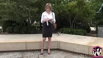 Humongous boobies and rear-end gorgeous blonde milf rides hard core!