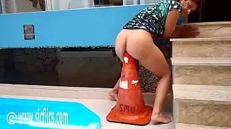 Fucking Her Bum With a Road Cone