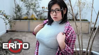 Erito - Chubby Babe With Giant Melons Liy Can't Wait To Find A Hard Cock To Ride When She Gets Horny
