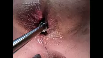 Deep fucking nasty penis hole with fucking machine