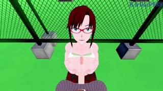Mari Illustrious Makinami and I have intense sex on the rooftop. - Neon Genesis Evangelion Asian Cartoon