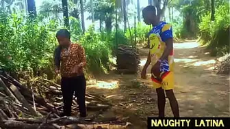 OUTDOOR African Queen Hammered Boy Driver In The Bush Path Village Hard Core Porno