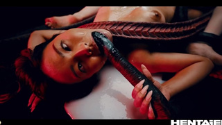 Rae Lil African & Jia Lissa 3d Japanese Monster Nailed Asian cartoon Uncensored Cream pie