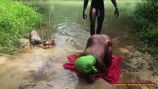 LOCAL STREAM BATH END IN HARD-CORE DOGGY STYLE FUCK